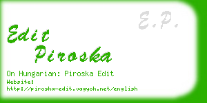 edit piroska business card
